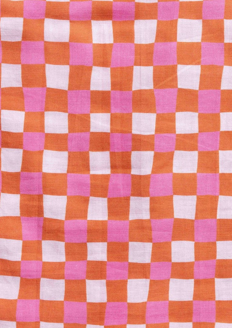 Balloon Pant - Handdrawn Check Burnt Orange