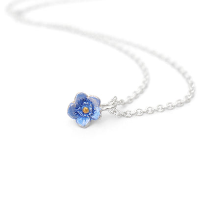 Forget Me Not Flower Drop Necklace