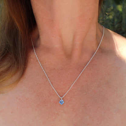 Forget Me Not Flower Drop Necklace
