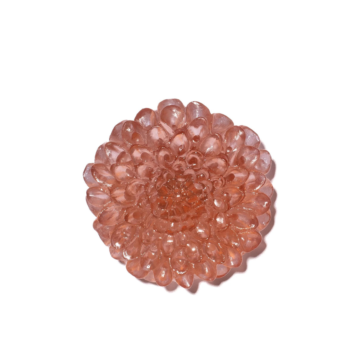 Dahlia in Cast Glass - Rose