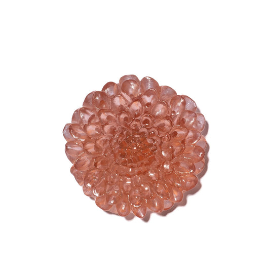 Dahlia in Cast Glass - Rose