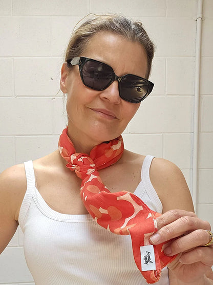 Flower Red Infinity Scarf
