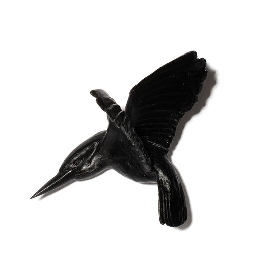 Kingfisher / Kōtare - Black - By Luke Jacomb Studio