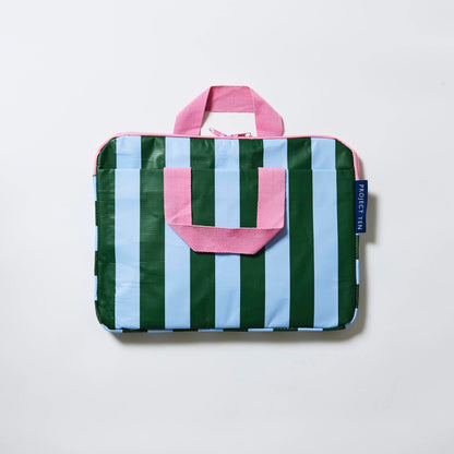 Laptop Case - Green Blue Stripe