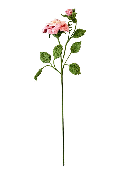 Crocheted Rose Vendela - Pink