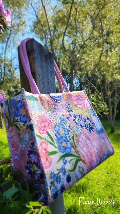 PRE-ORDER "Meadow" Boxy Tote by Fleur Woods