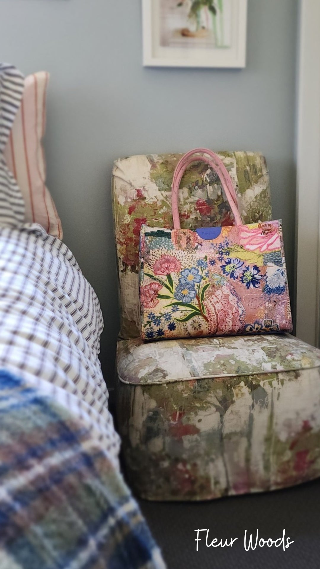 PRE-ORDER "Meadow" Boxy Tote by Fleur Woods