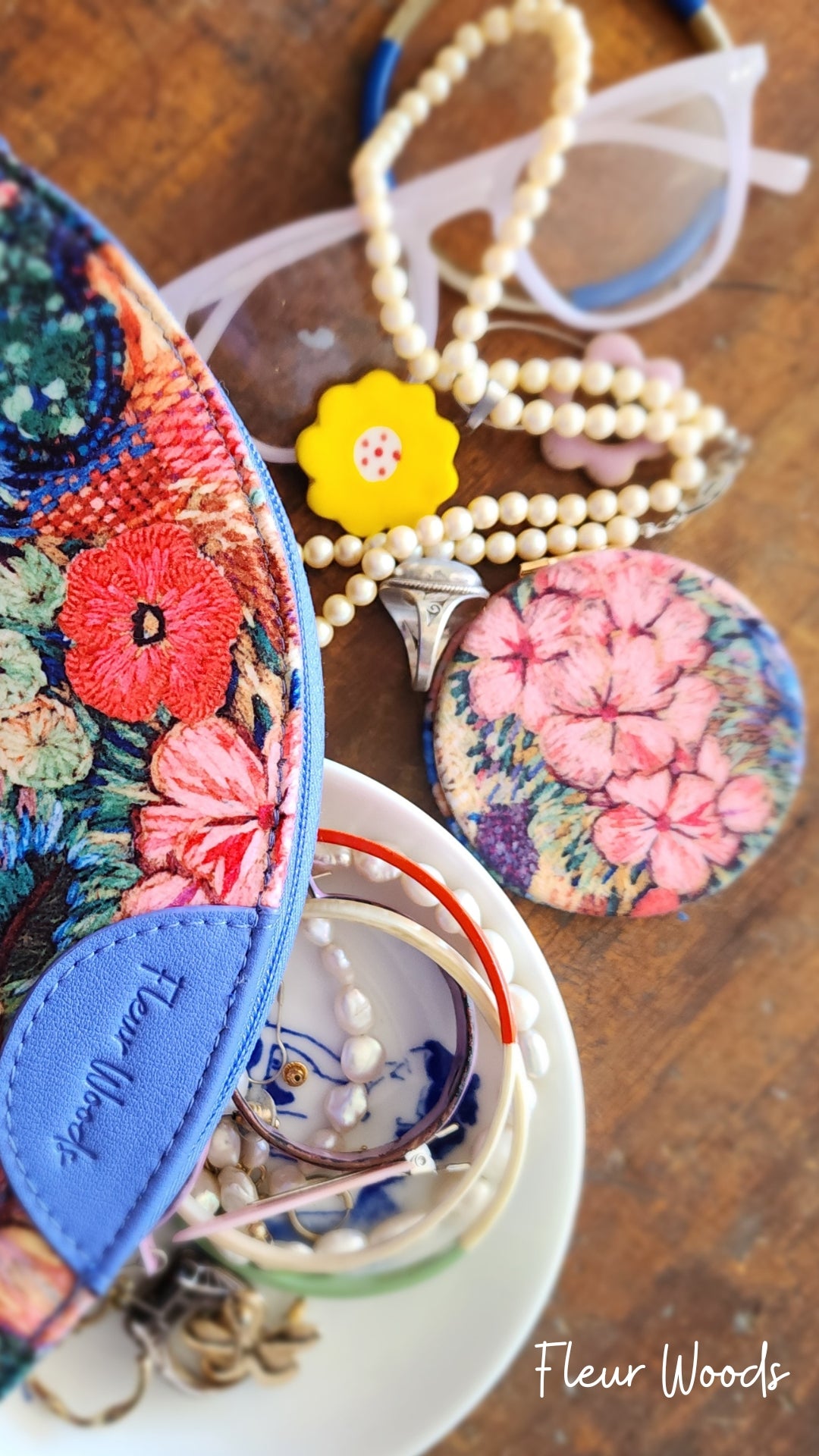 PRE-ORDER "Meadow" Pocket Mirror by Fleur Woods