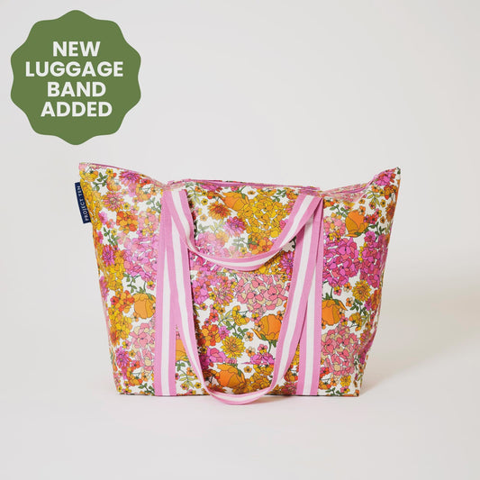 Medium Zip Tote Bag - Hydrangea