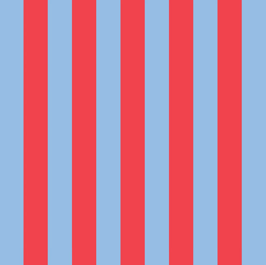 Medium Insulated Tote - Red & Blue Stripe