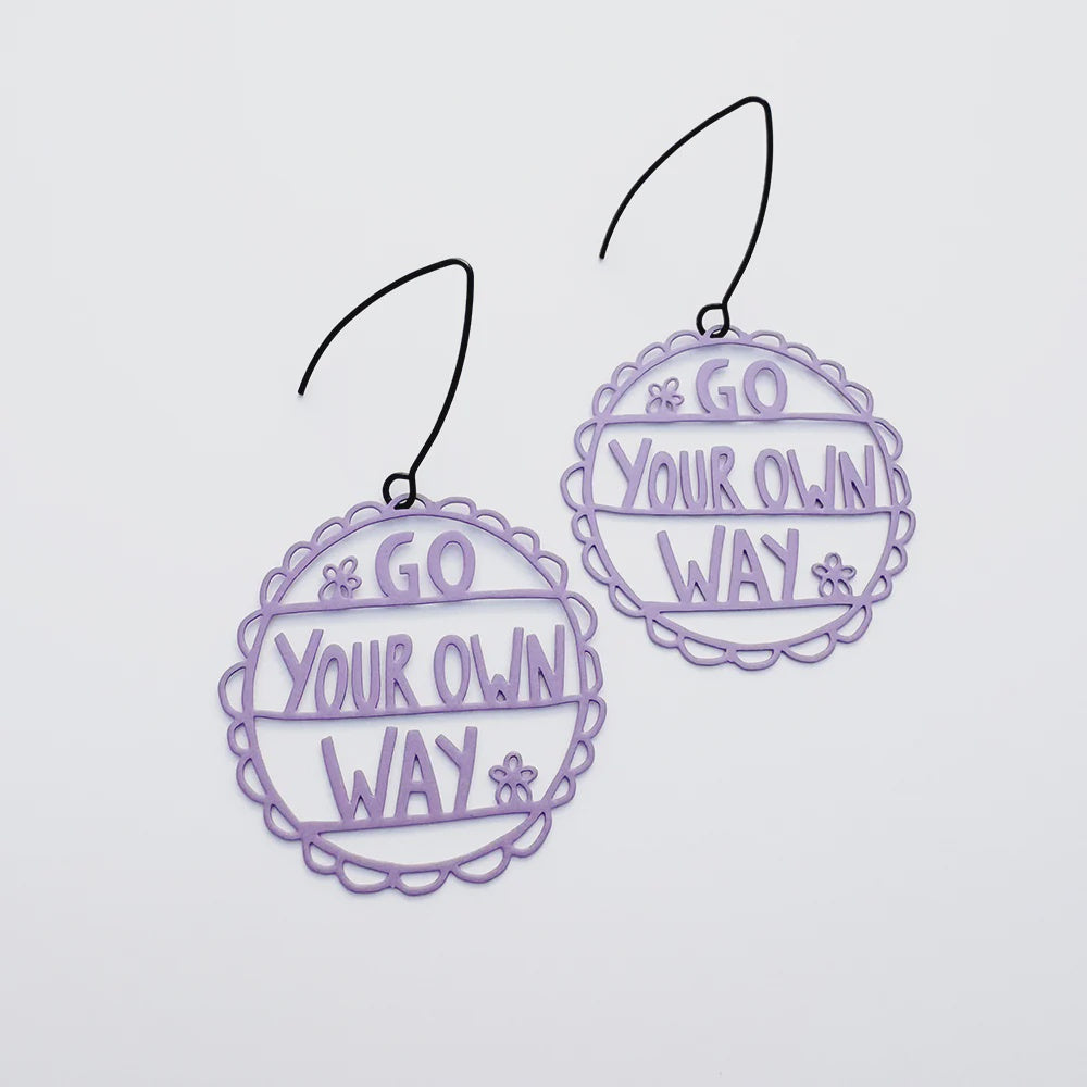 Midi Go Your Own Way Earrings in Lilac
