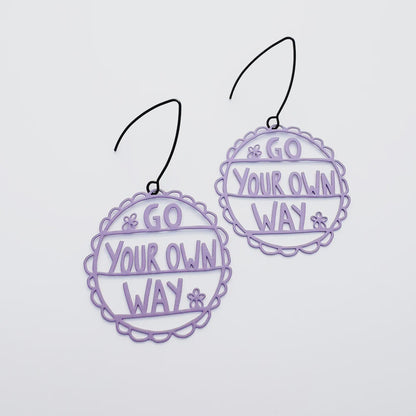Midi Go Your Own Way Earrings in Lilac