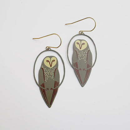 Midi Masked Owl Earrings