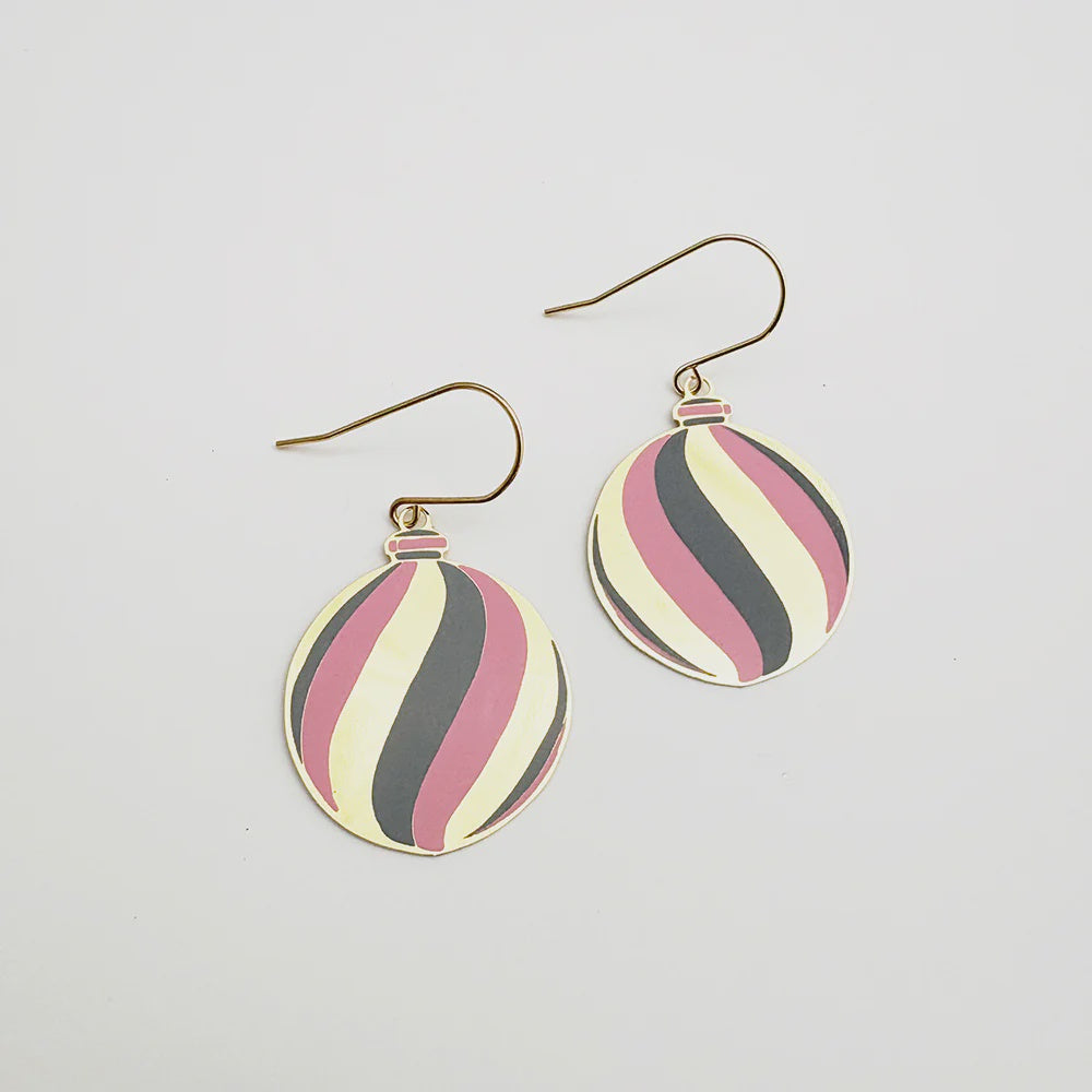 Midi Vintage Bauble in Gold, Pink & Grey