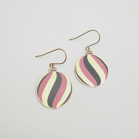 Midi Vintage Bauble in Gold, Pink & Grey
