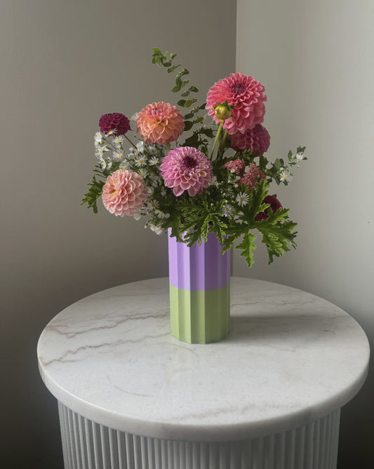 Millie Vase - Lilac / Matcha