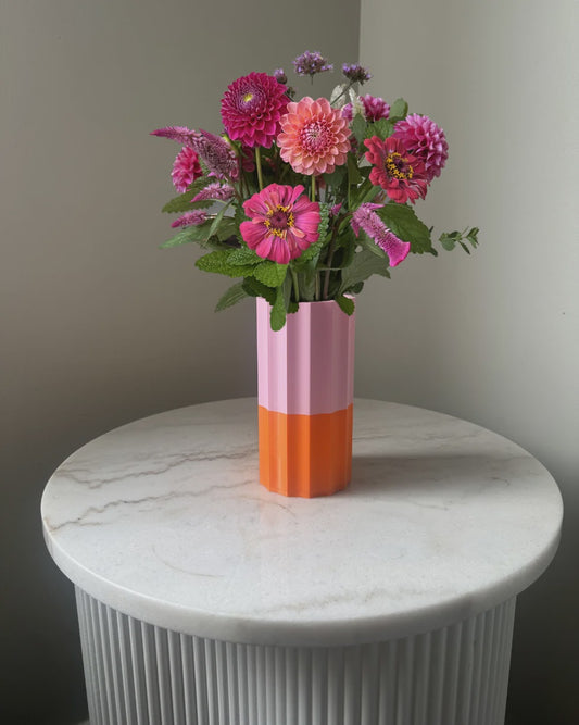 Millie Vase - Orange / Pink