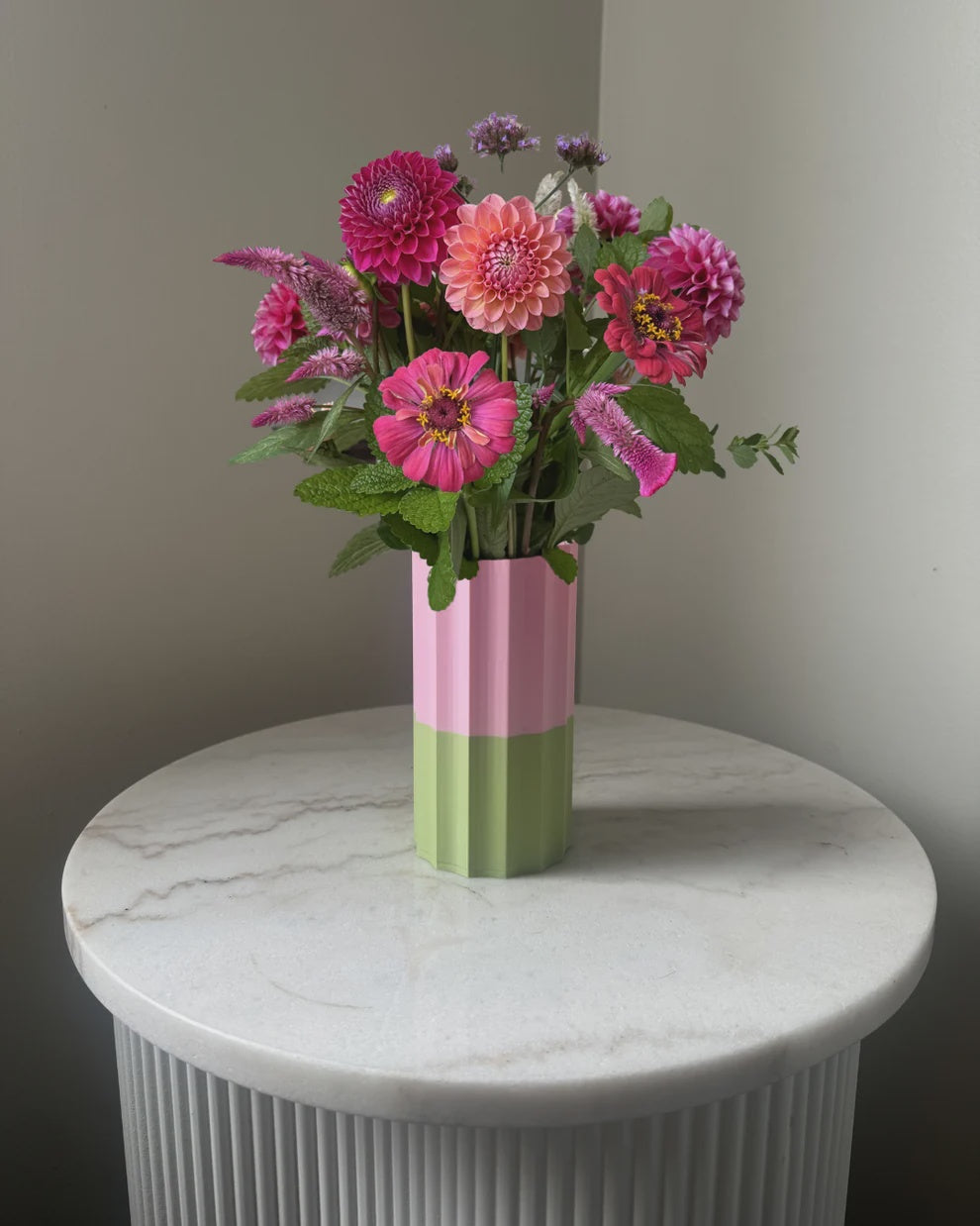 Millie Vase - Pink / Matcha