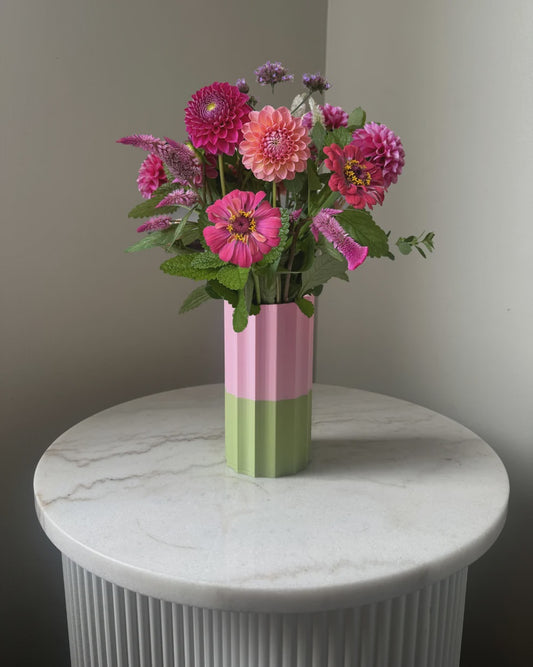Millie Vase - Pink / Matcha