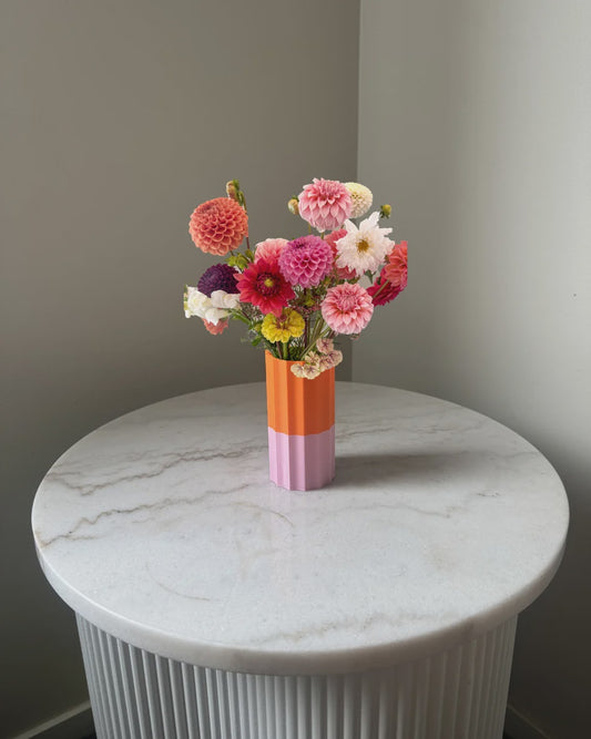 Mini Millie Vase - Orange / Pink