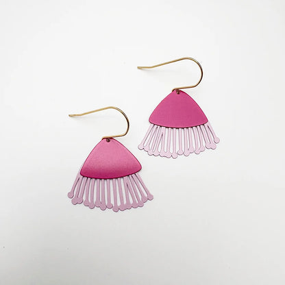 Mini Gum Blossom Earrings in Raspberry & Pink