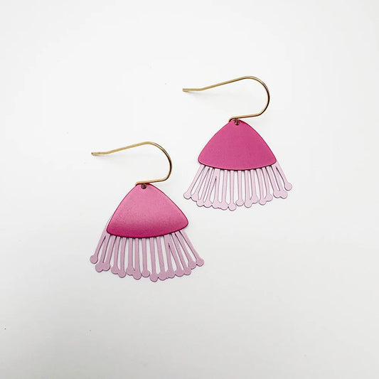 Mini Gum Blossom Earrings in Raspberry & Pink