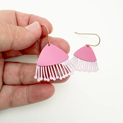 Mini Gum Blossom Earrings in Raspberry & Pink
