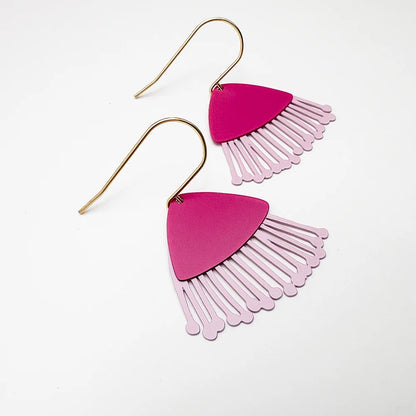 Mini Gum Blossom Earrings in Raspberry & Pink