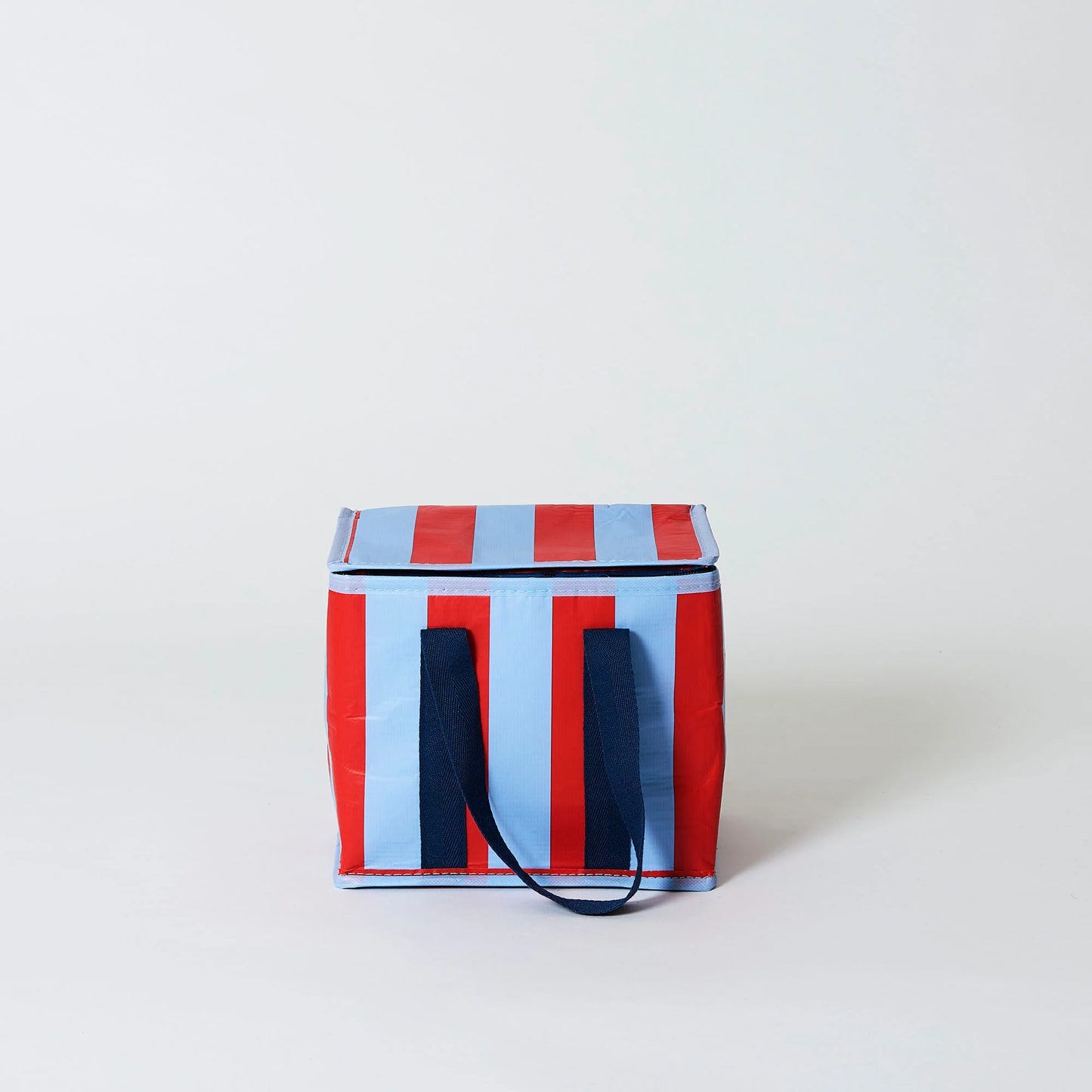 Mini Insulated Tote Bag - Red & Blue Stripe