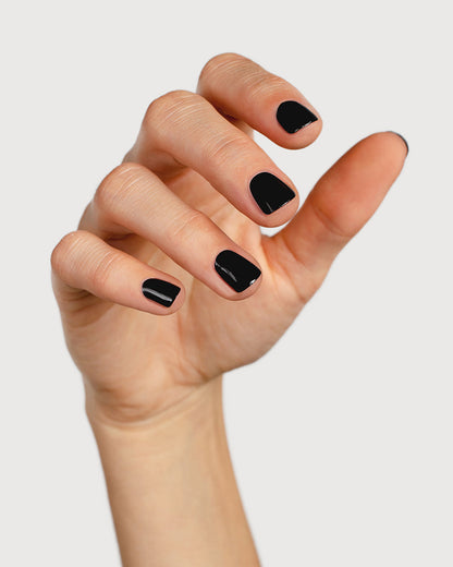 "Onyx" Jet Black Creme Nail Polish - 10ml