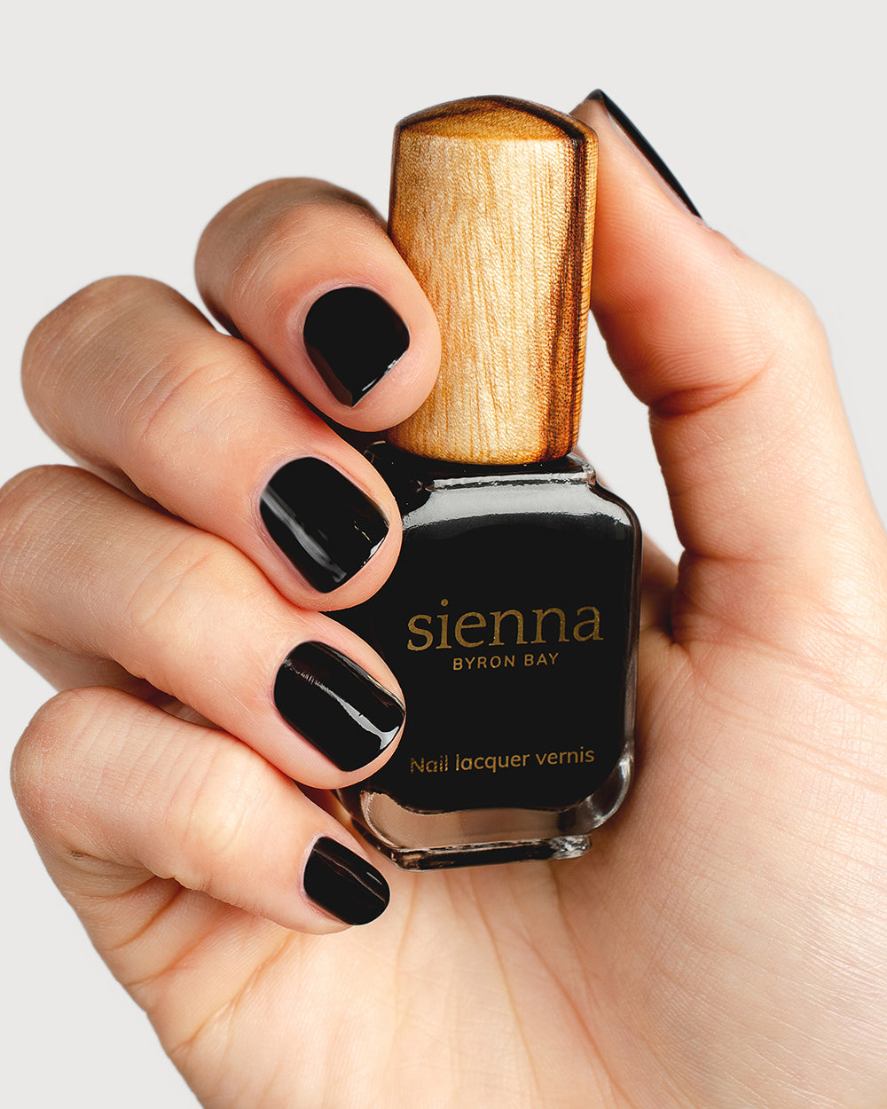 "Onyx" Jet Black Creme Nail Polish - 10ml