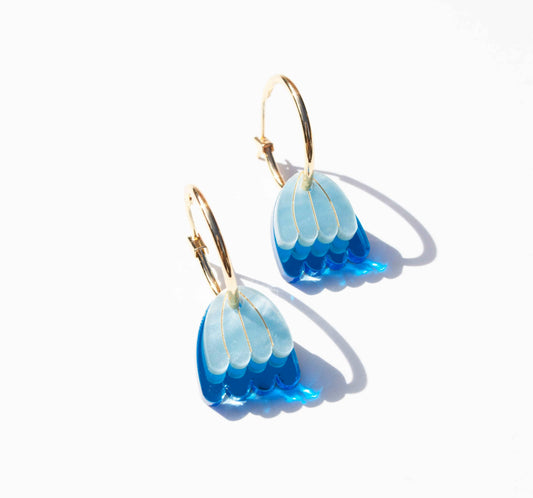 Palm Earrings - Blues