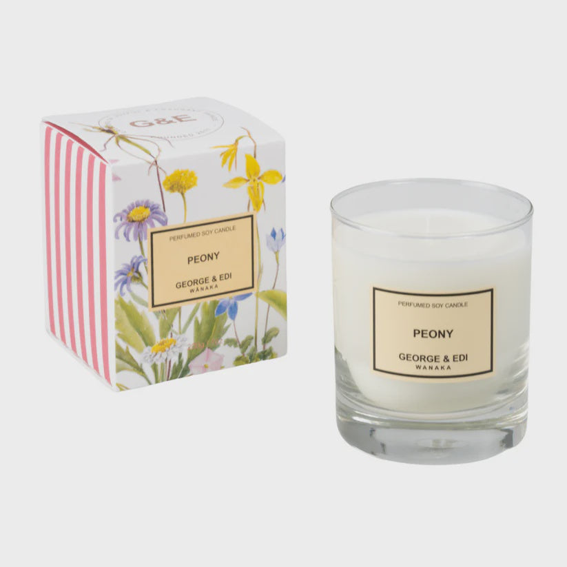 Peony Perfumed Soy Candle by George & Edi