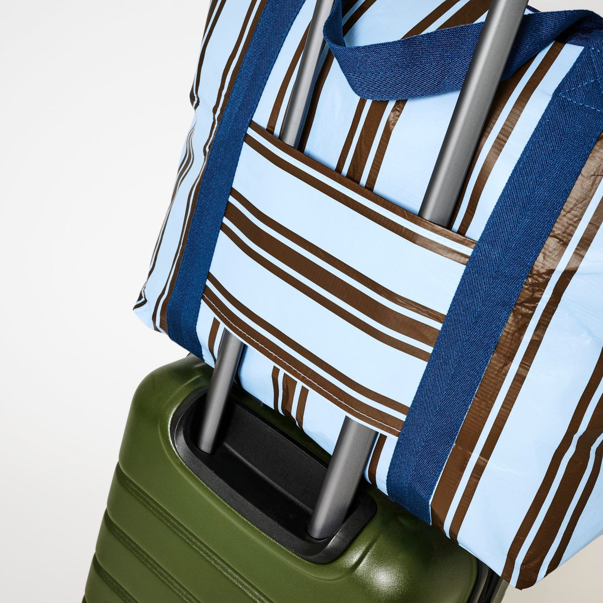 Medium Zip Tote Bag - Oxford Stripe