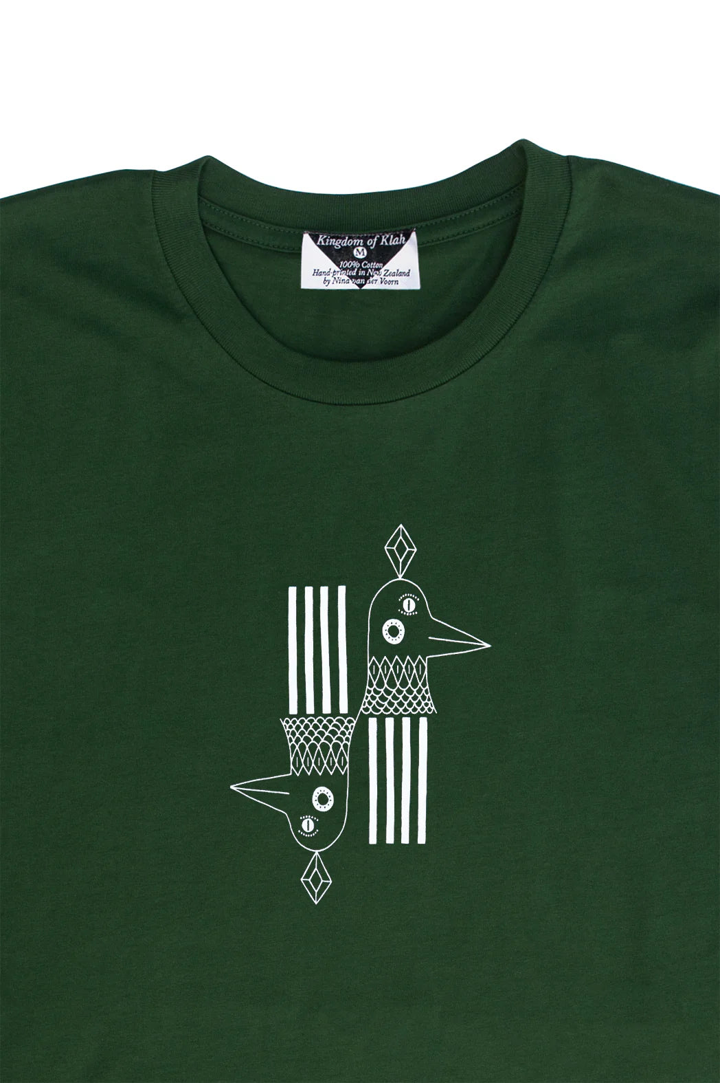 Illustrated Mens T-Shirt 'Ravens of the Realms' - Forest Green