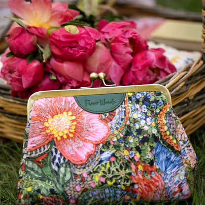 'Rose' Velvet Small Clutch Bag by Fleur Woods