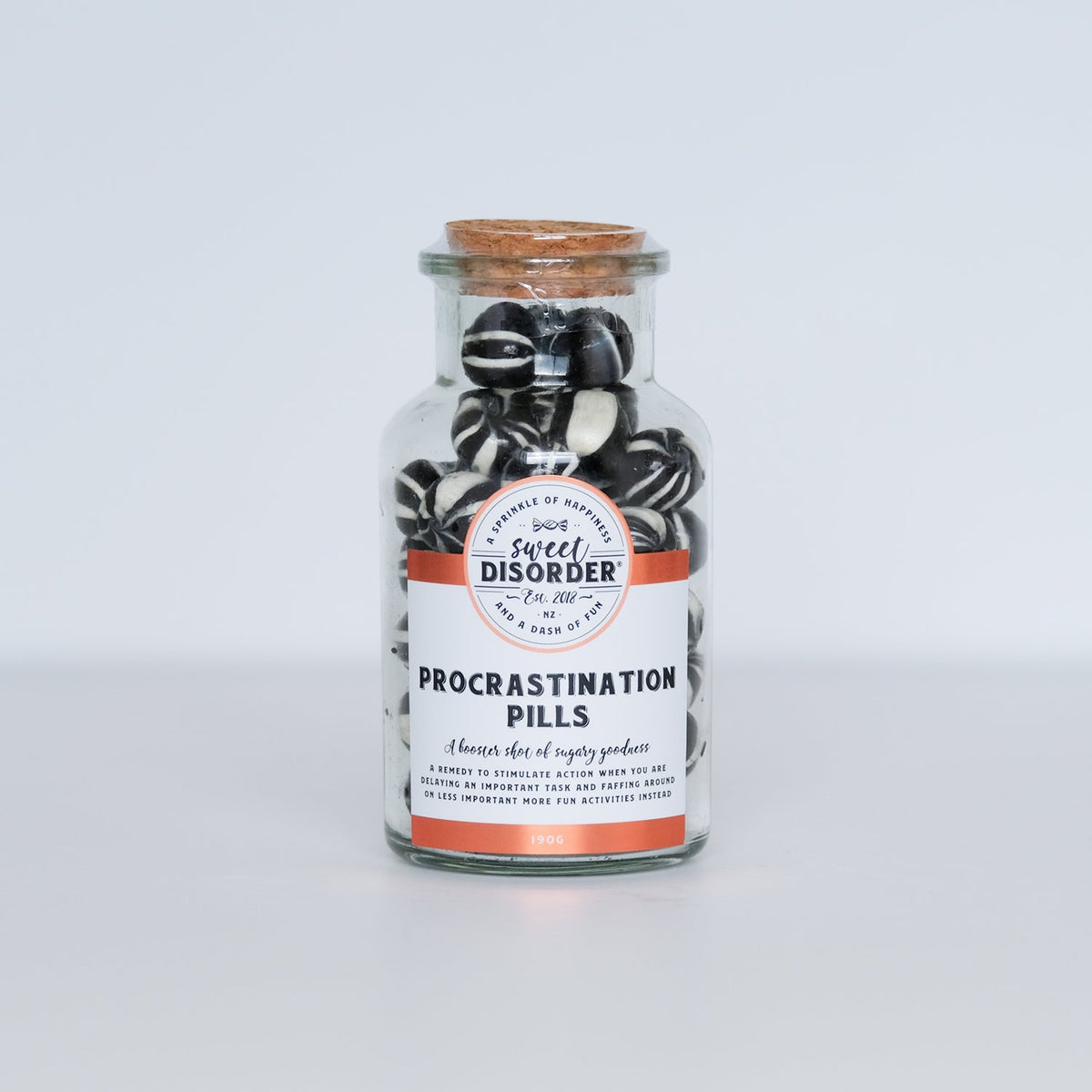 Procrastination Pills - Bottle of fun lollies