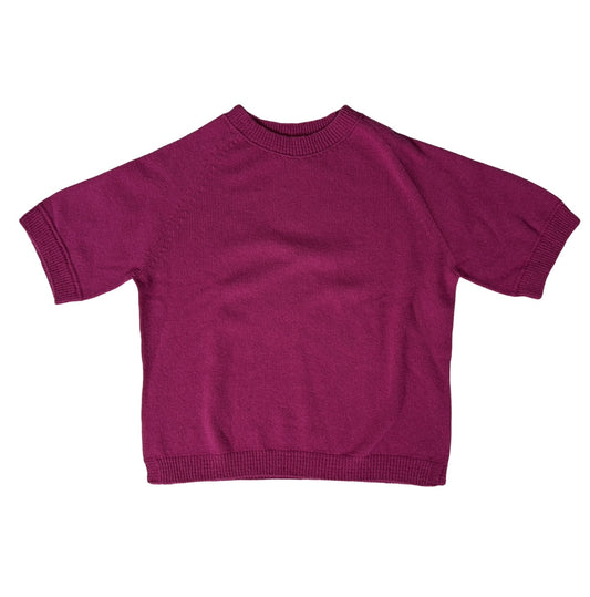 Cotton/Merino blend "Hansa"  Tee - Cerise