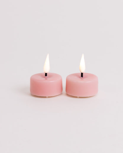 LED Tealight Candles - Pink (Pack of 6)