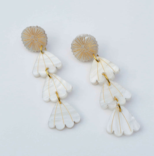 Sunbeam Earrings - Pearl