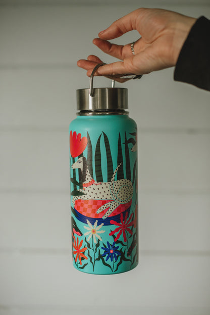 "Thirsty Bitch" Illustrated 1L Drink Bottle by Studio Soph