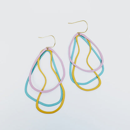 Tri-Shape Earrings in Pastels