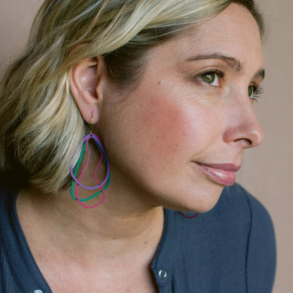 Tri-Shape Earrings in Jewels