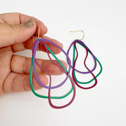 Tri-Shape Earrings in Jewels