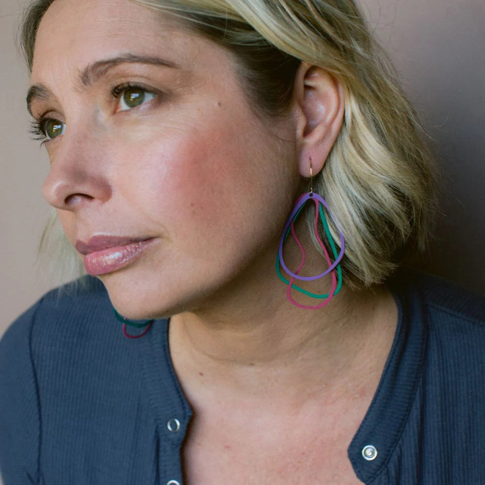 Tri-Shape Earrings in Jewels