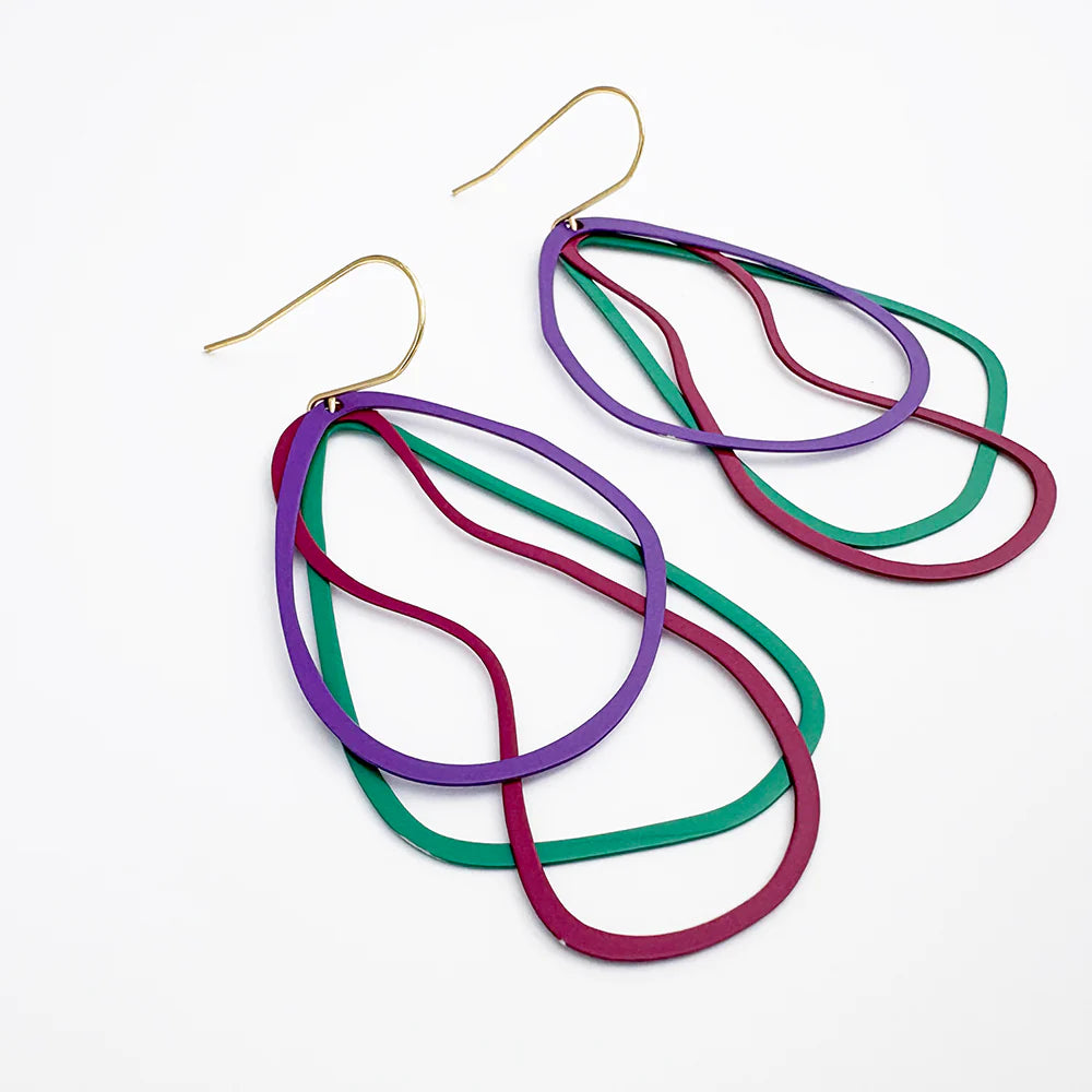 Tri-Shape Earrings in Jewels