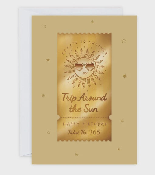 "Trip Around The Sun" Greeting Card