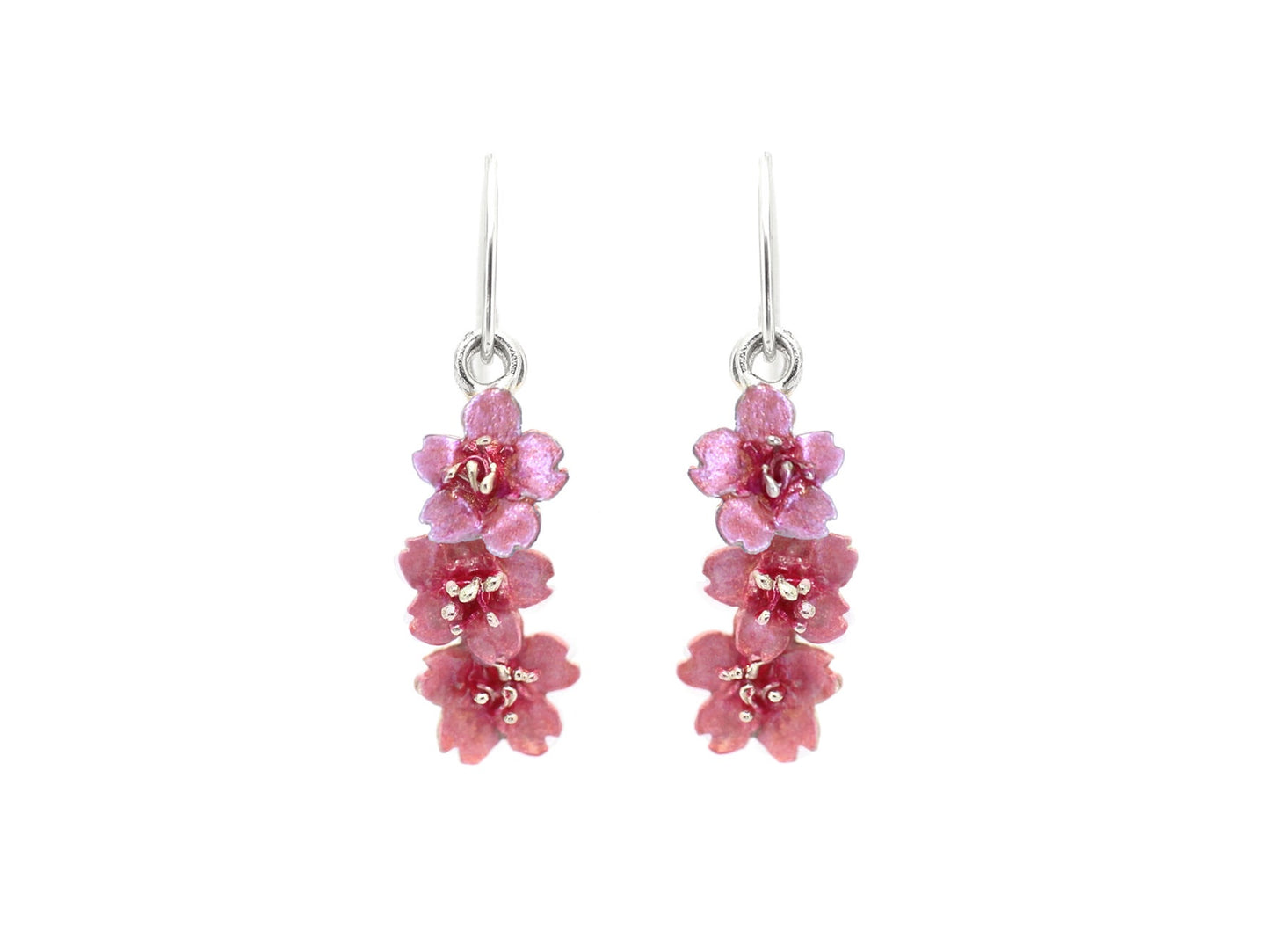 Triple Sakura Blossom Earrings