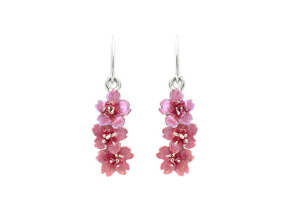 Triple Sakura Blossom Earrings