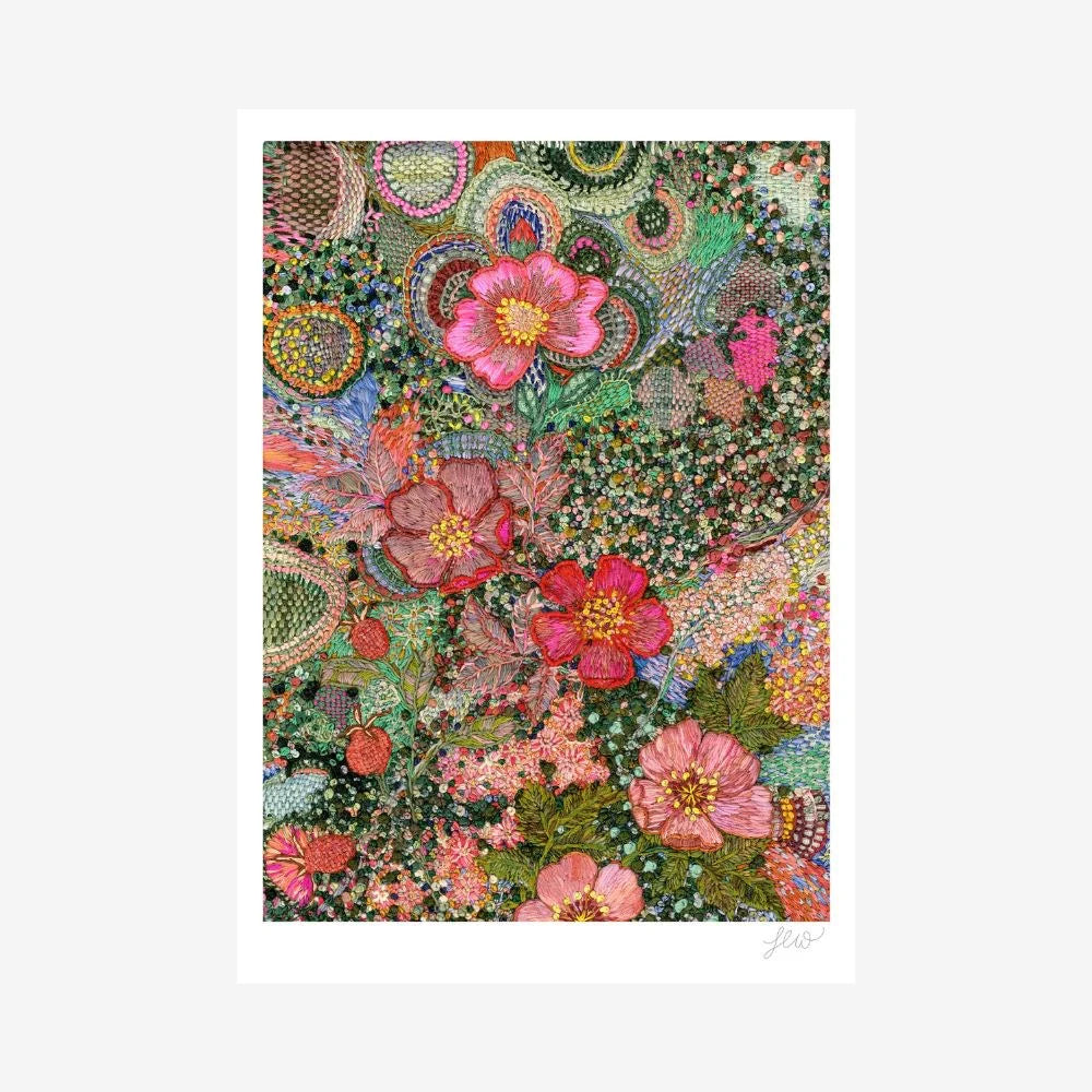 "Wild Roses" Print by Fleur Woods